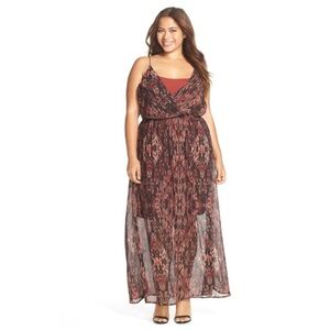 NWT JUNAROSE Lord & Taylor Long Dress Kari Print Size 22